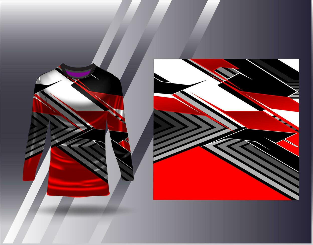 Sports jersey and tshirt template sports design for football racing gaming jersey vector
