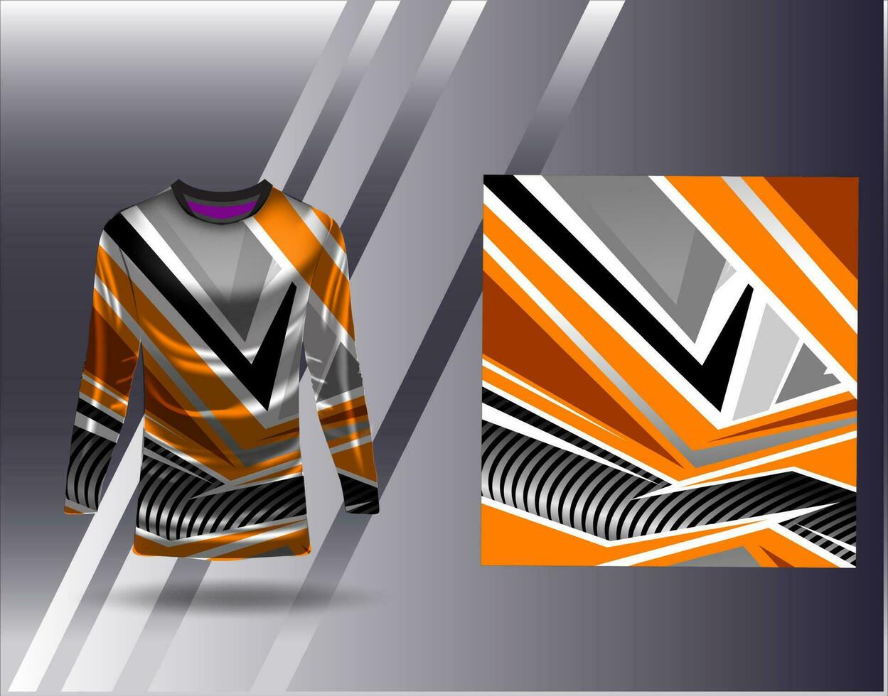 Sports jersey and tshirt template sports design for football racing gaming jersey vector