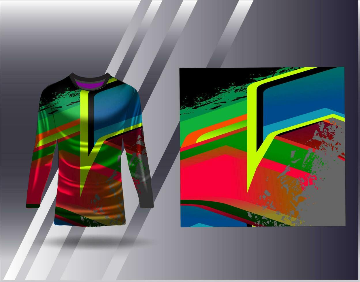 Sports jersey and tshirt template sports design for football racing gaming jersey vector