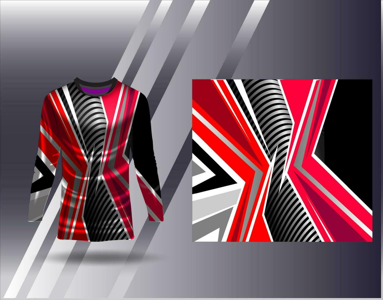 Sports jersey and tshirt template sports design for football racing gaming jersey vector