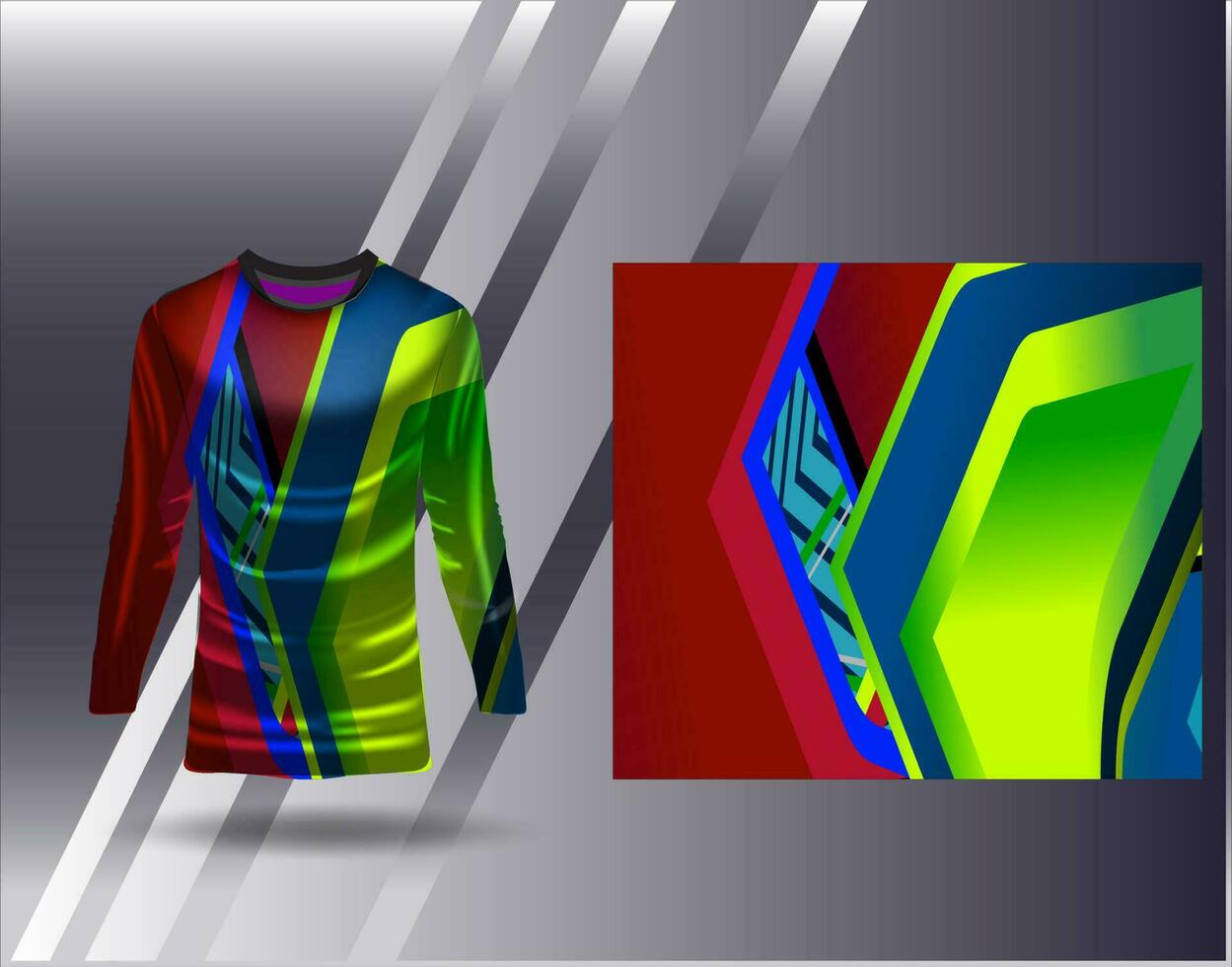 Sports jersey and tshirt template sports design for football racing gaming jersey vector