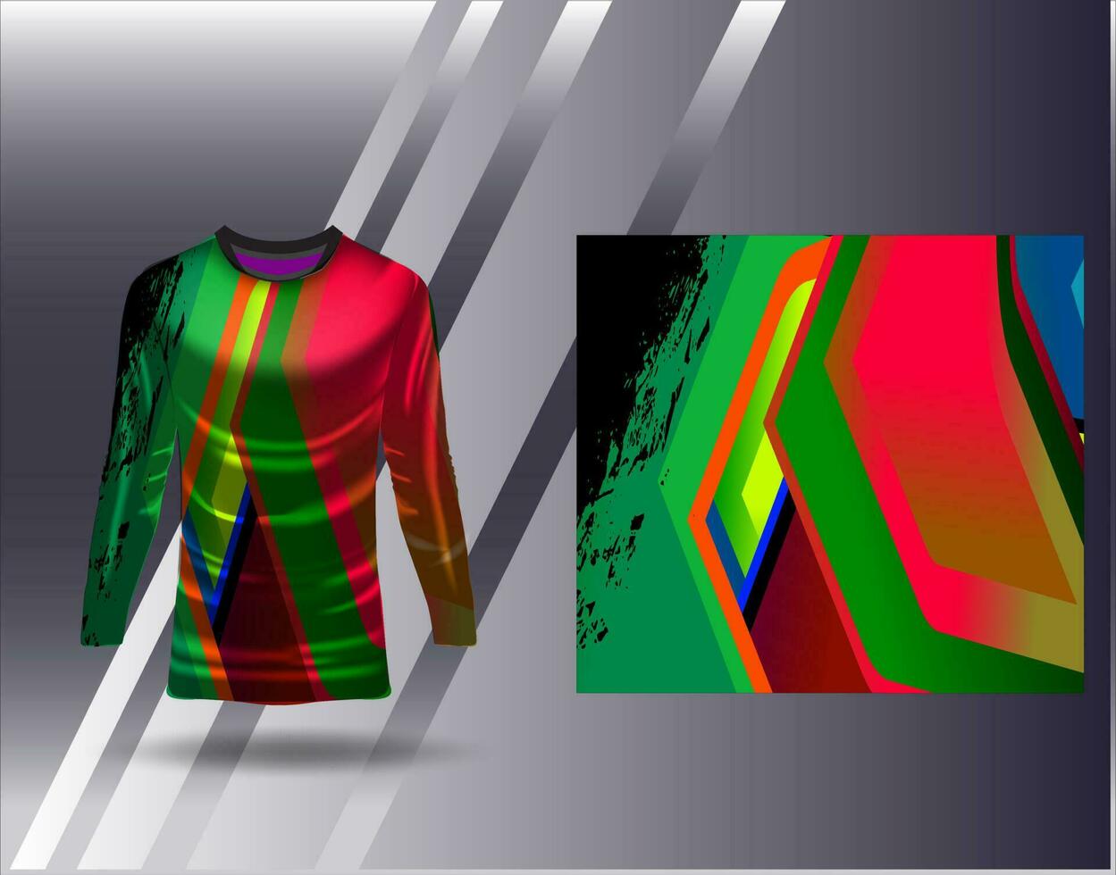 Sports jersey and tshirt template sports design for football racing gaming jersey vector