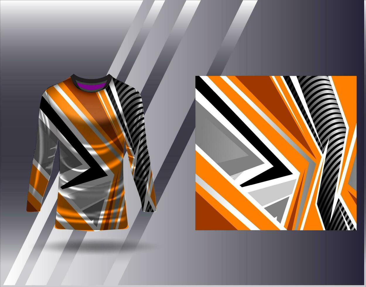 Sports jersey and tshirt template sports design for football racing gaming jersey vector