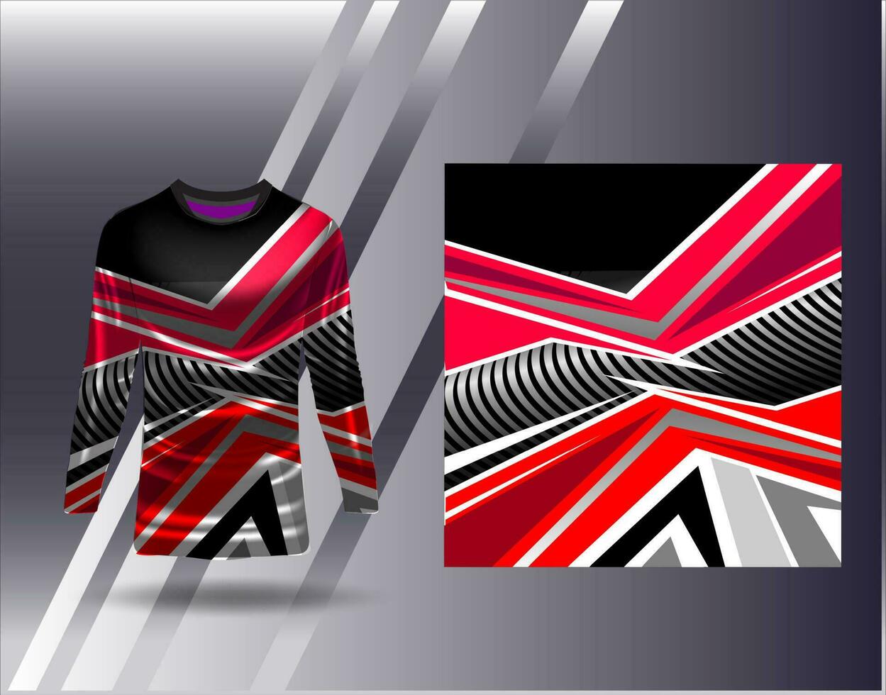 Sports jersey and tshirt template sports design for football racing gaming jersey vector