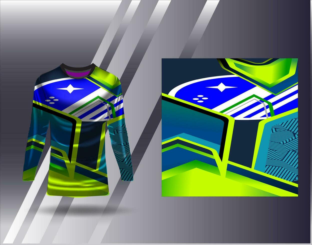 Sports jersey and tshirt template sports design for football racing gaming jersey vector