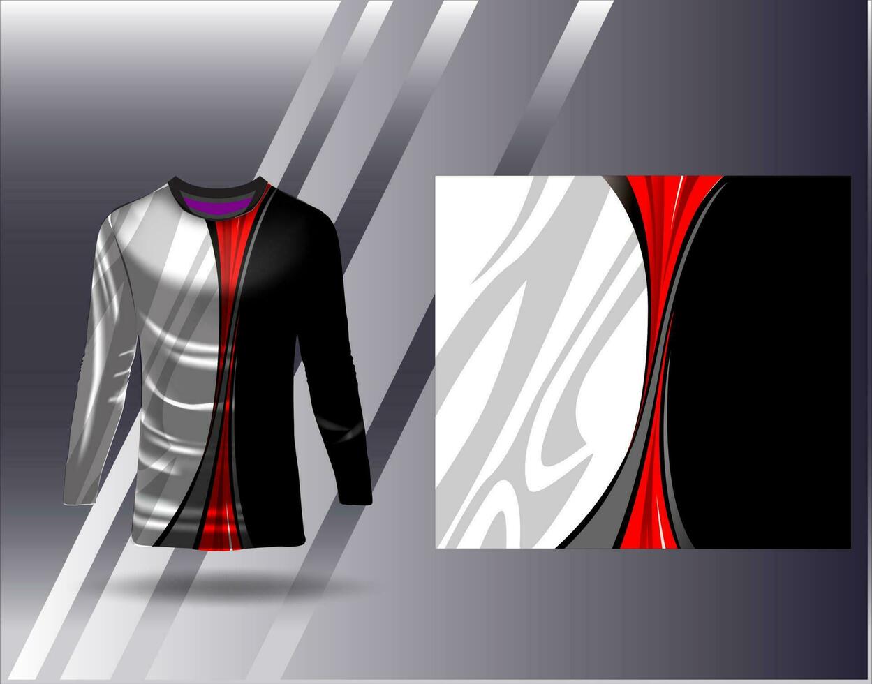 Sports jersey and tshirt template sports design for football racing gaming jersey vector