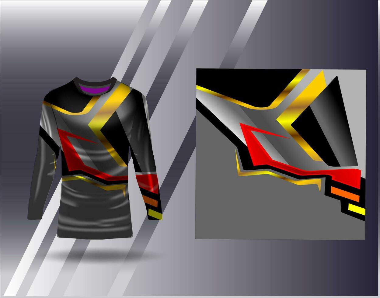 Sports jersey and tshirt template sports design for football racing gaming jersey vector