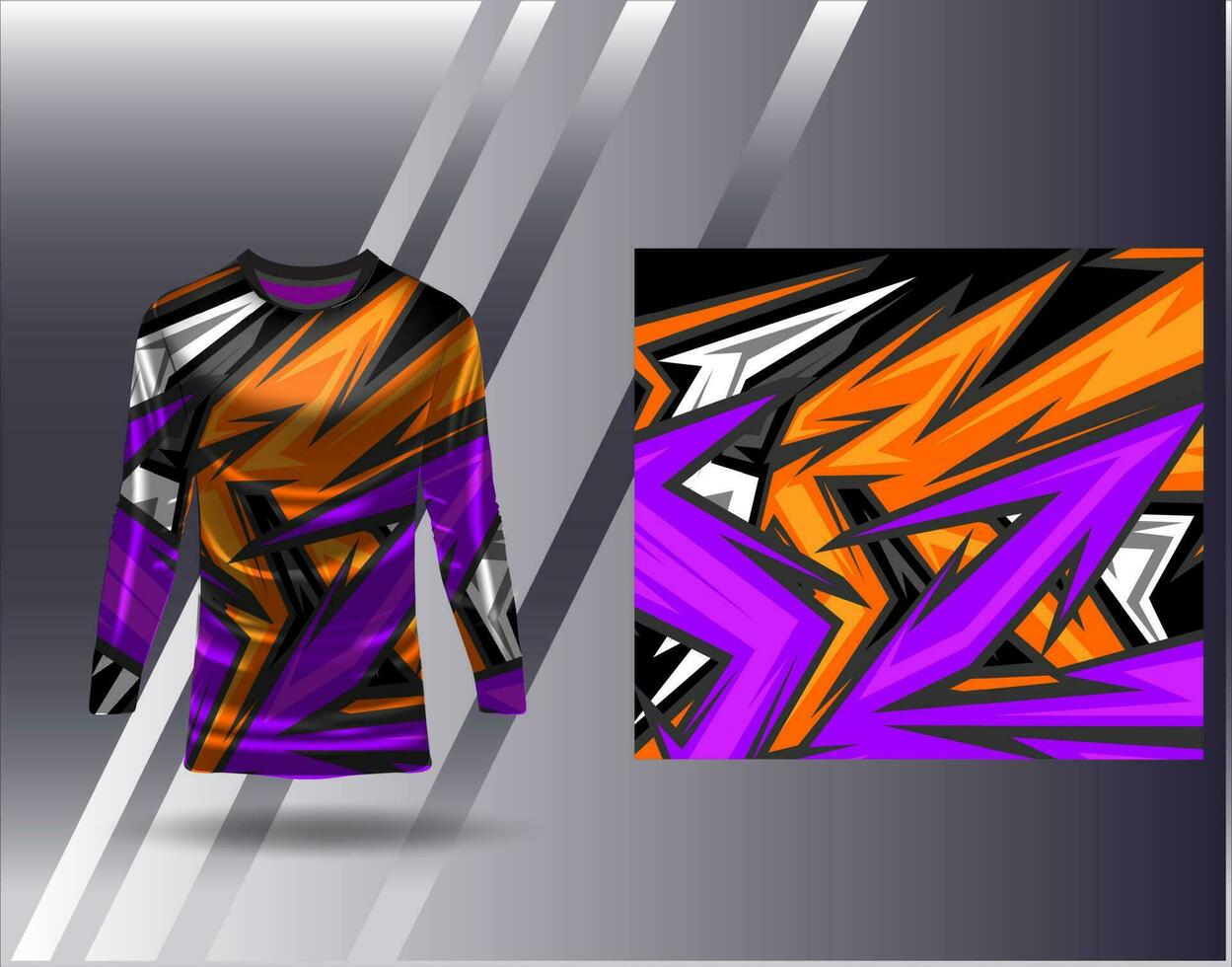 Sports jersey and tshirt template sports design for football racing gaming jersey vector