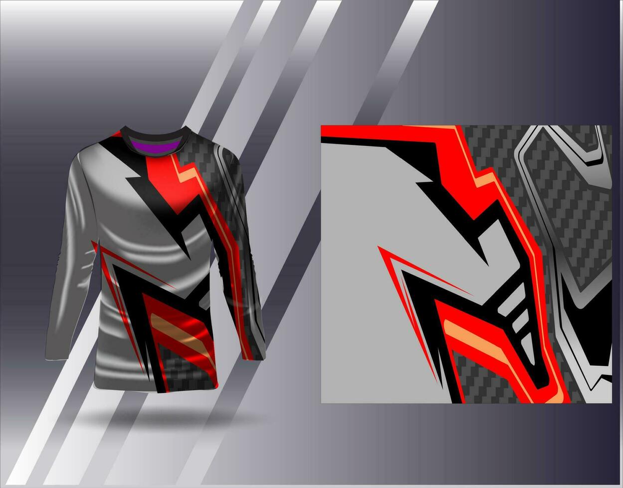 Sports jersey and tshirt template sports design for football racing gaming jersey vector
