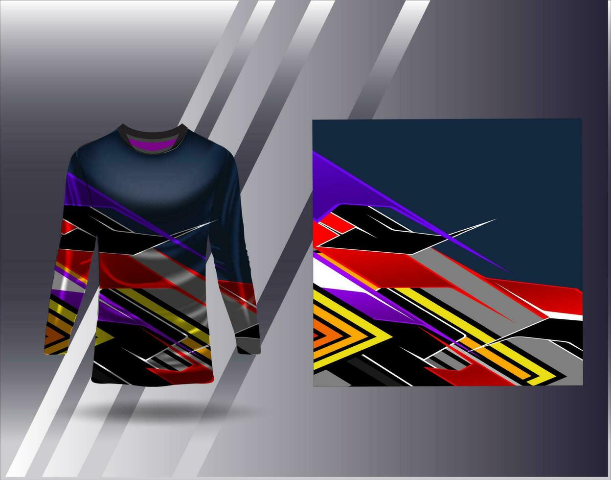 Sports jersey and tshirt template sports design for football racing gaming jersey vector