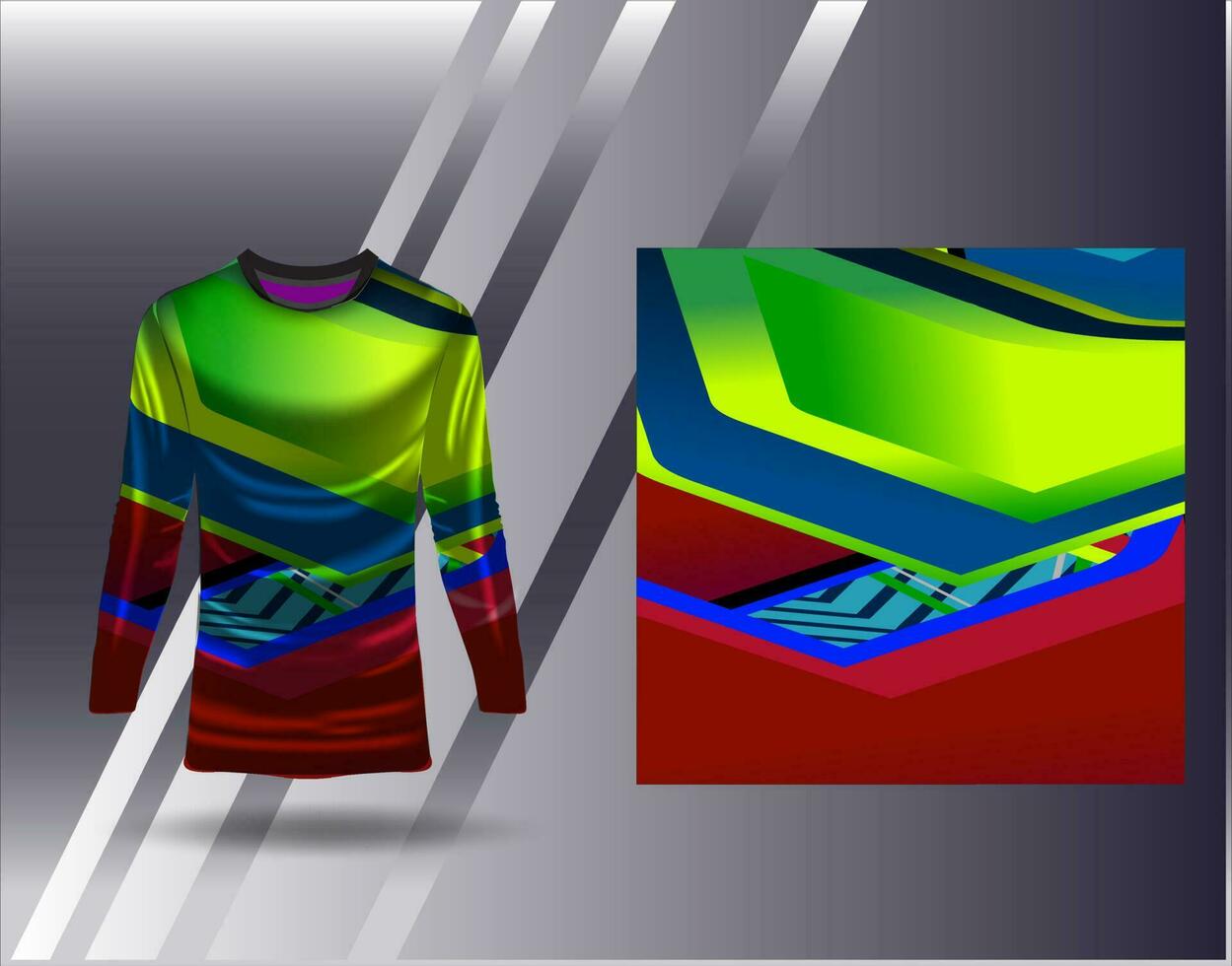 Sports jersey and tshirt template sports design for football racing gaming jersey vector