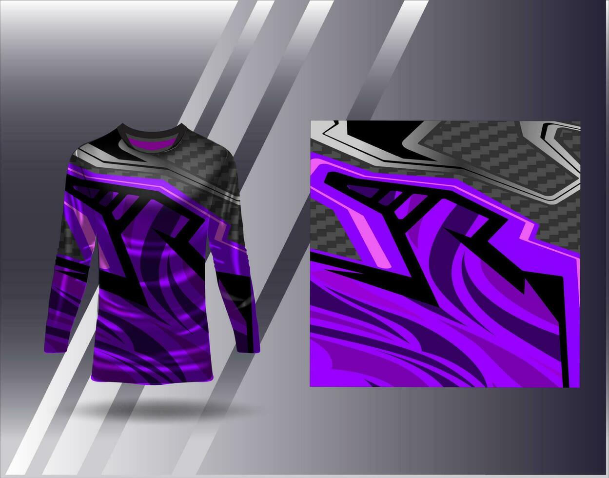 Sports jersey and tshirt template sports design for football racing gaming jersey vector