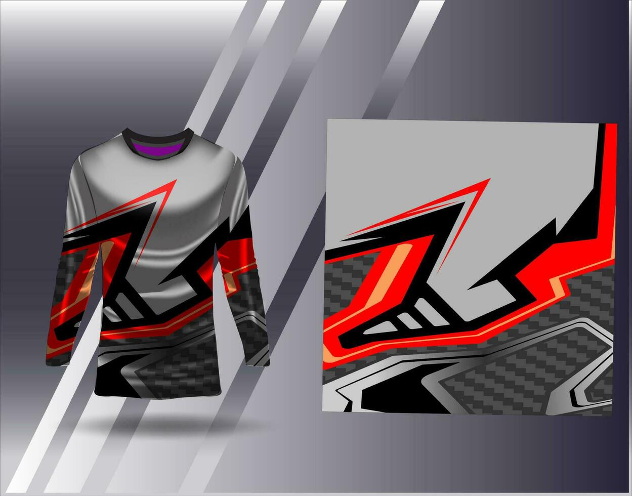 Sports jersey and tshirt template sports design for football racing gaming jersey vector