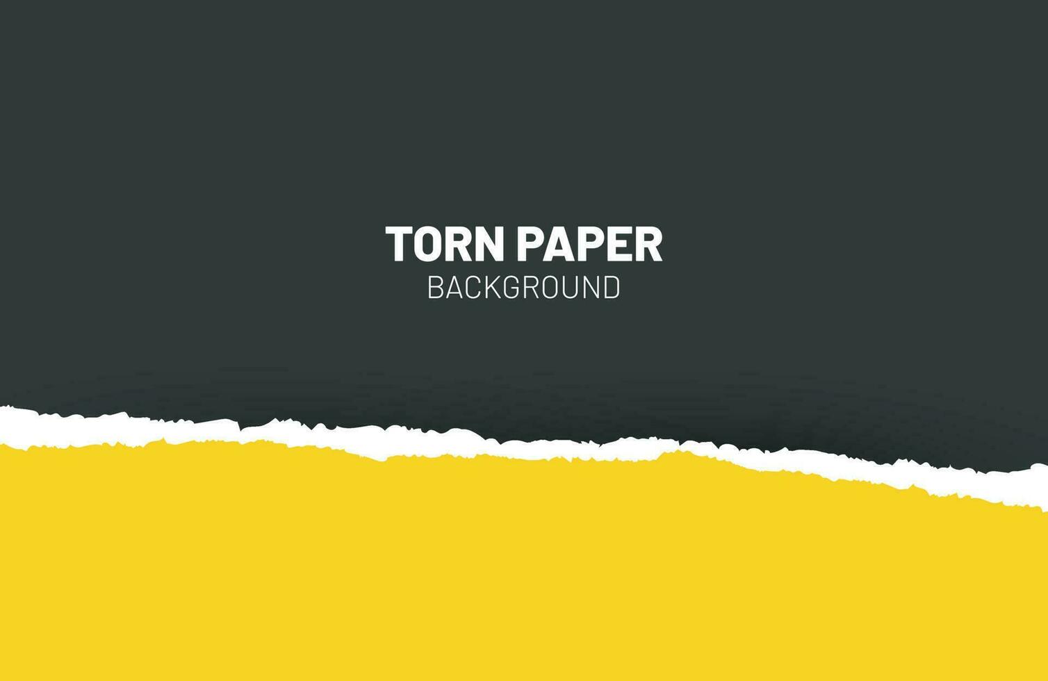 Yellow sheet of torn paper on black background vector