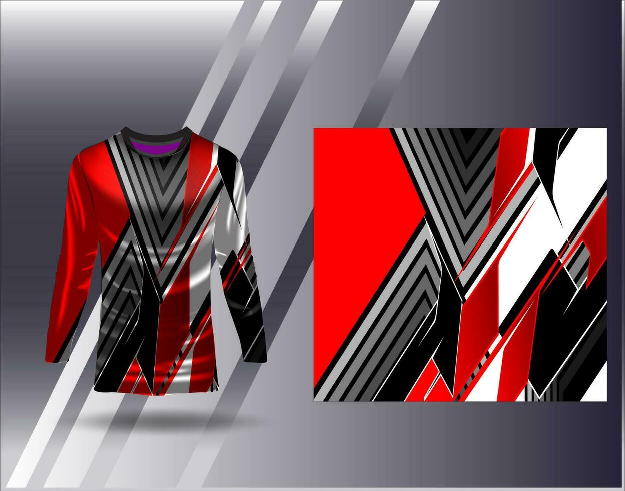 Sports jersey and tshirt template sports design for football racing gaming jersey vector