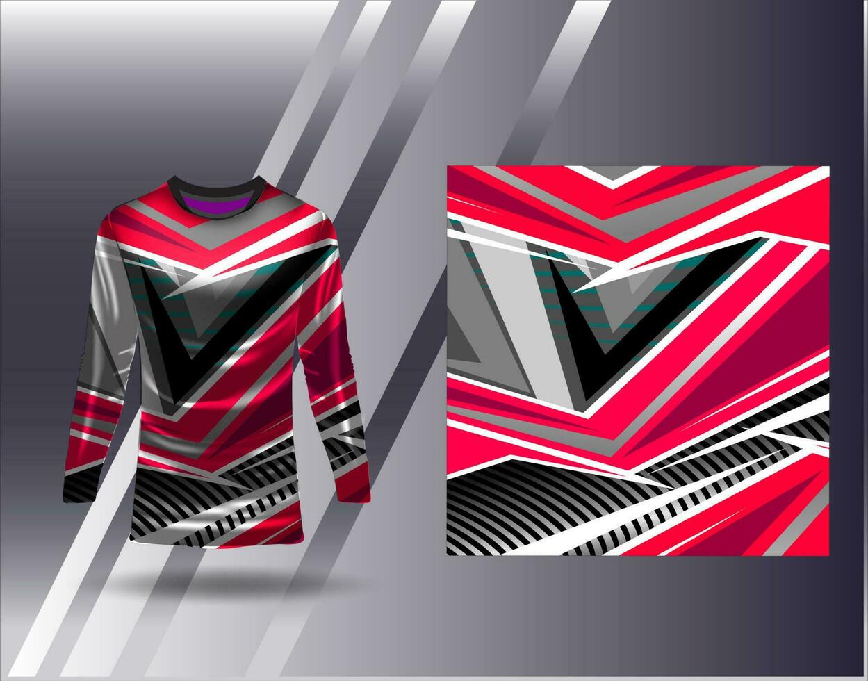 Sports jersey and tshirt template sports design for football racing gaming jersey vector