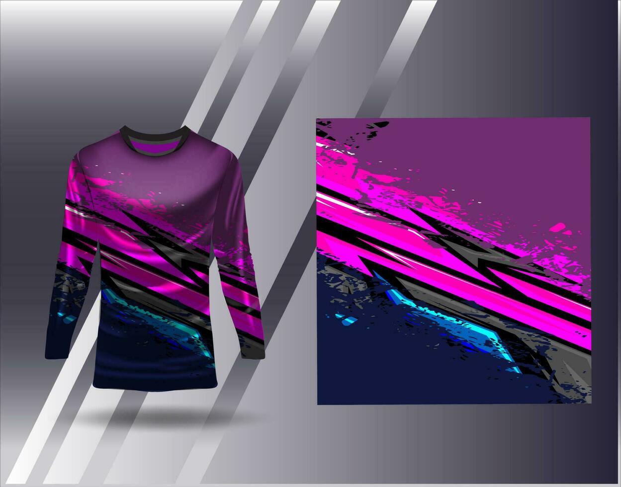 Sports jersey and tshirt template sports design for football racing gaming jersey vector