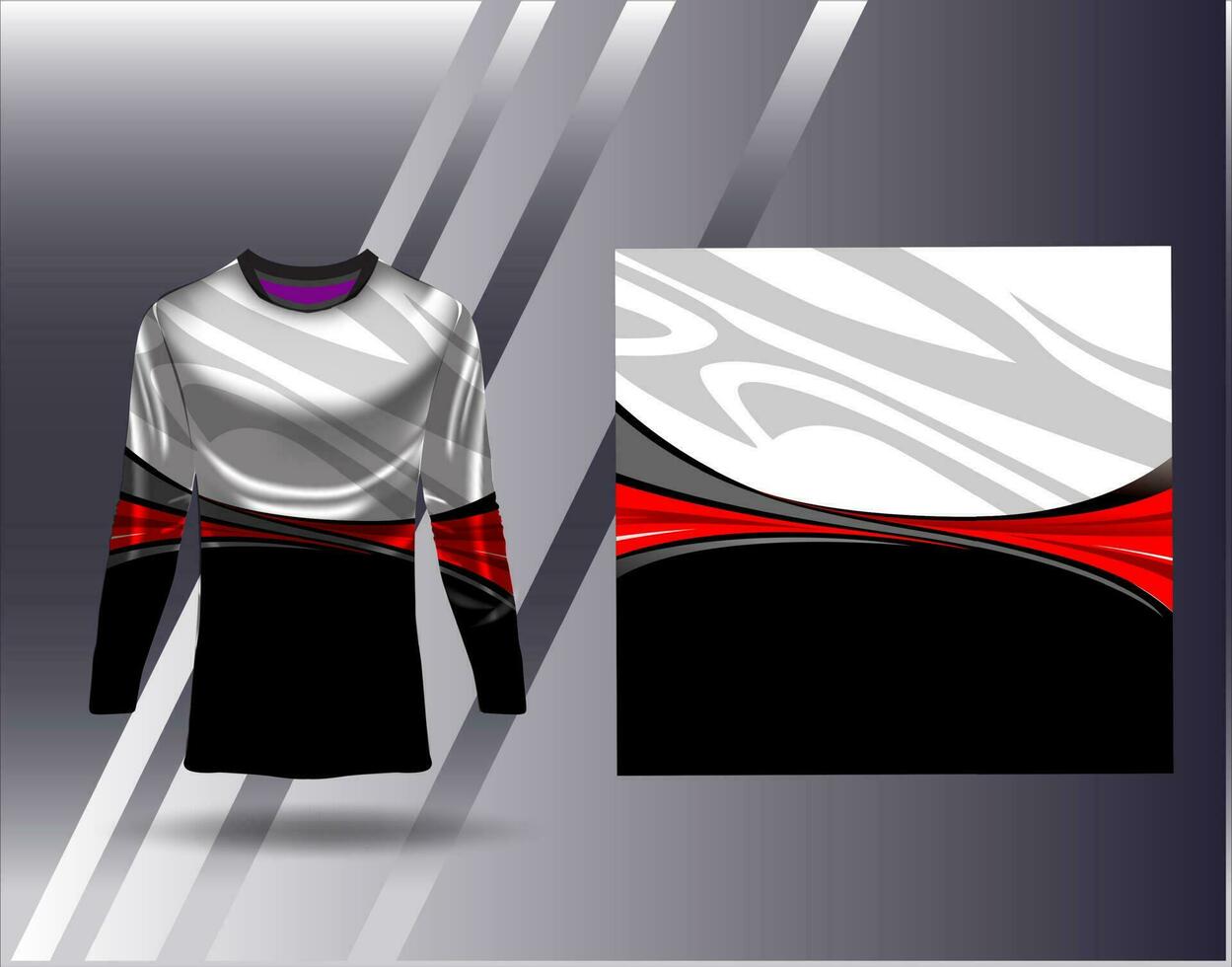 Sports jersey and tshirt template sports design for football racing gaming jersey vector