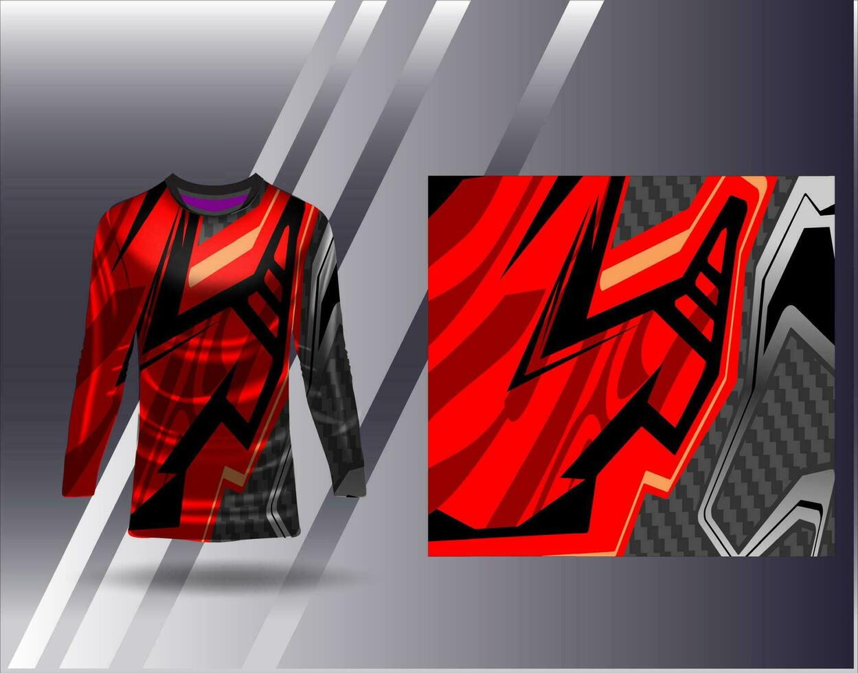 Sports jersey and tshirt template sports design for football racing gaming jersey vector