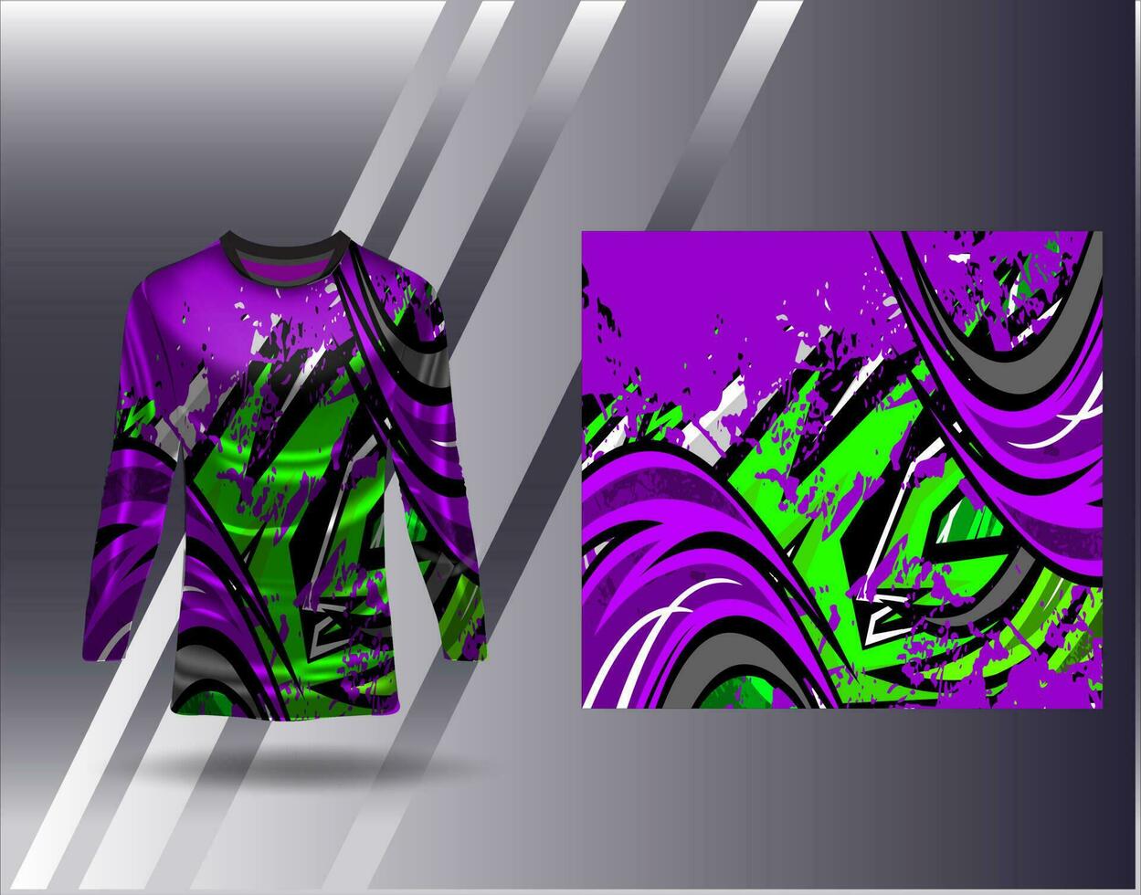 Sports jersey and tshirt template sports design for football racing gaming jersey vector