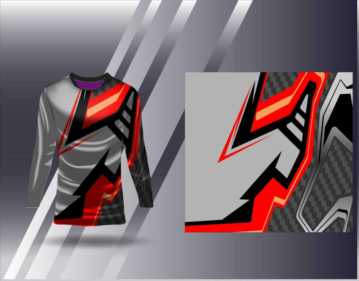 Sports jersey and tshirt template sports design for football racing gaming jersey vector