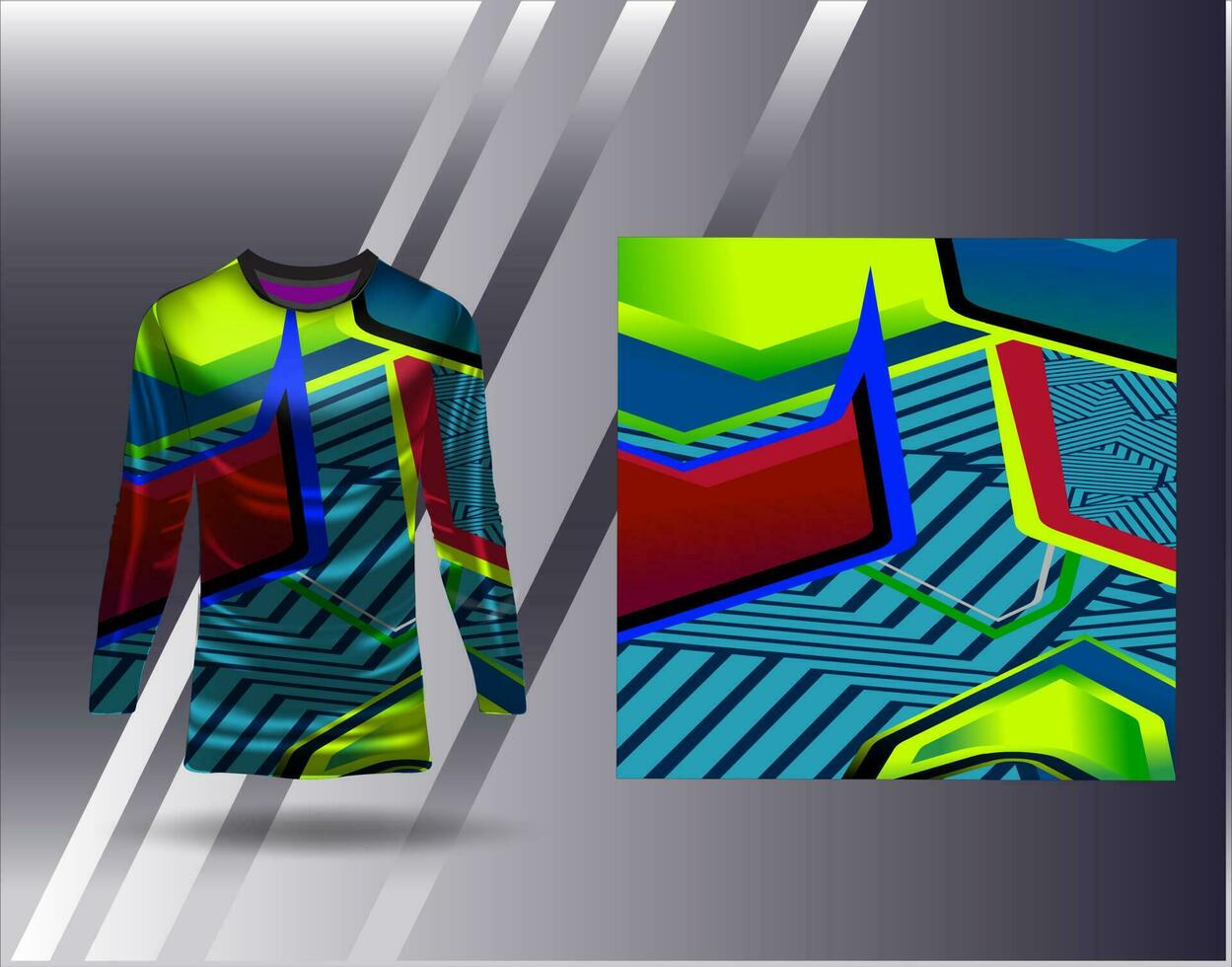 Sports jersey and tshirt template sports design for football racing gaming jersey vector
