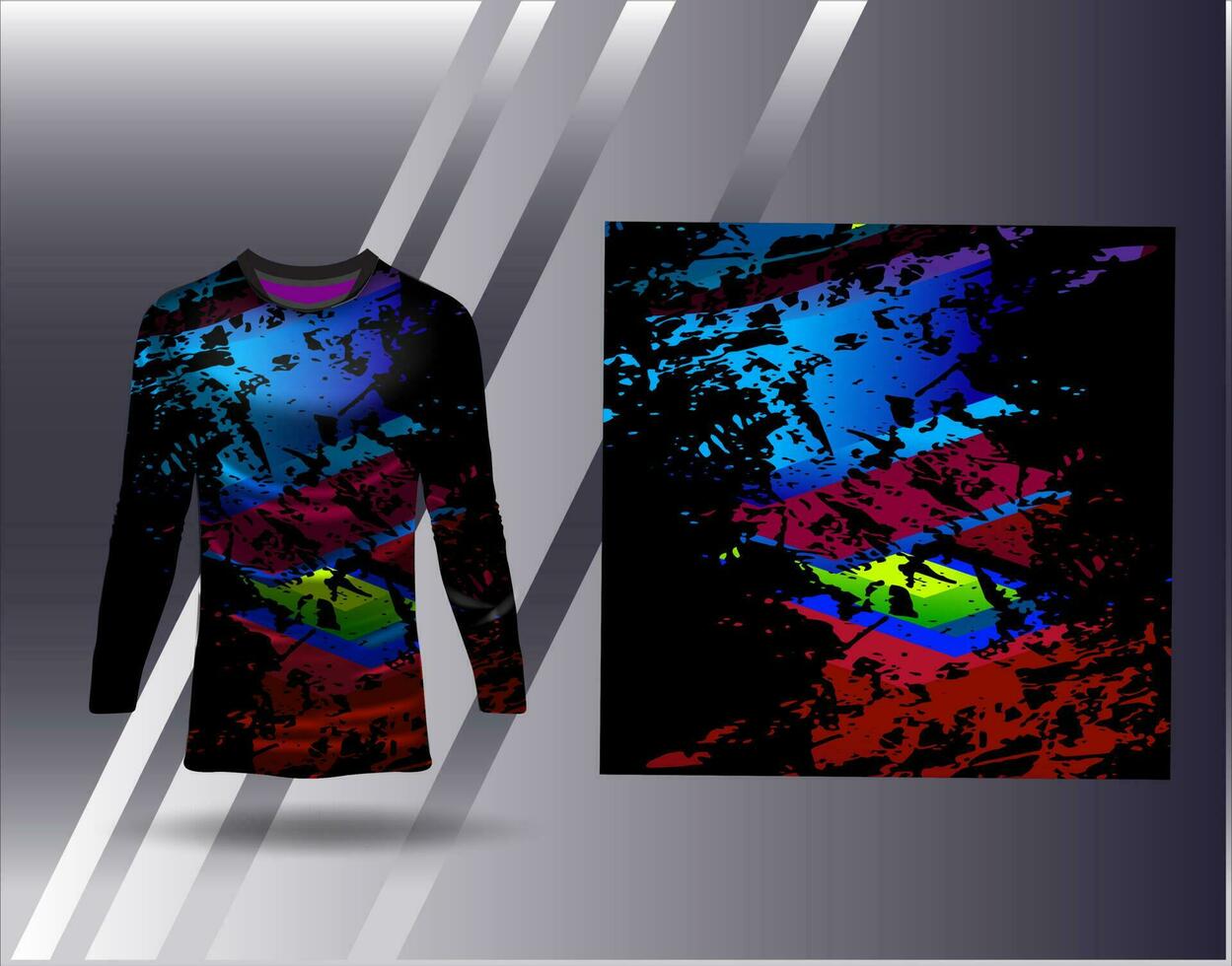 Sports jersey and tshirt template sports design for football racing gaming jersey vector