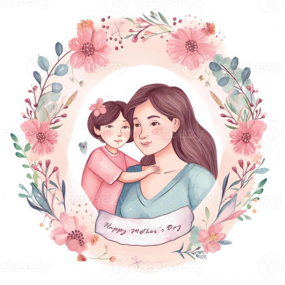 Mother's Day Theme Illustration Design Concept photo