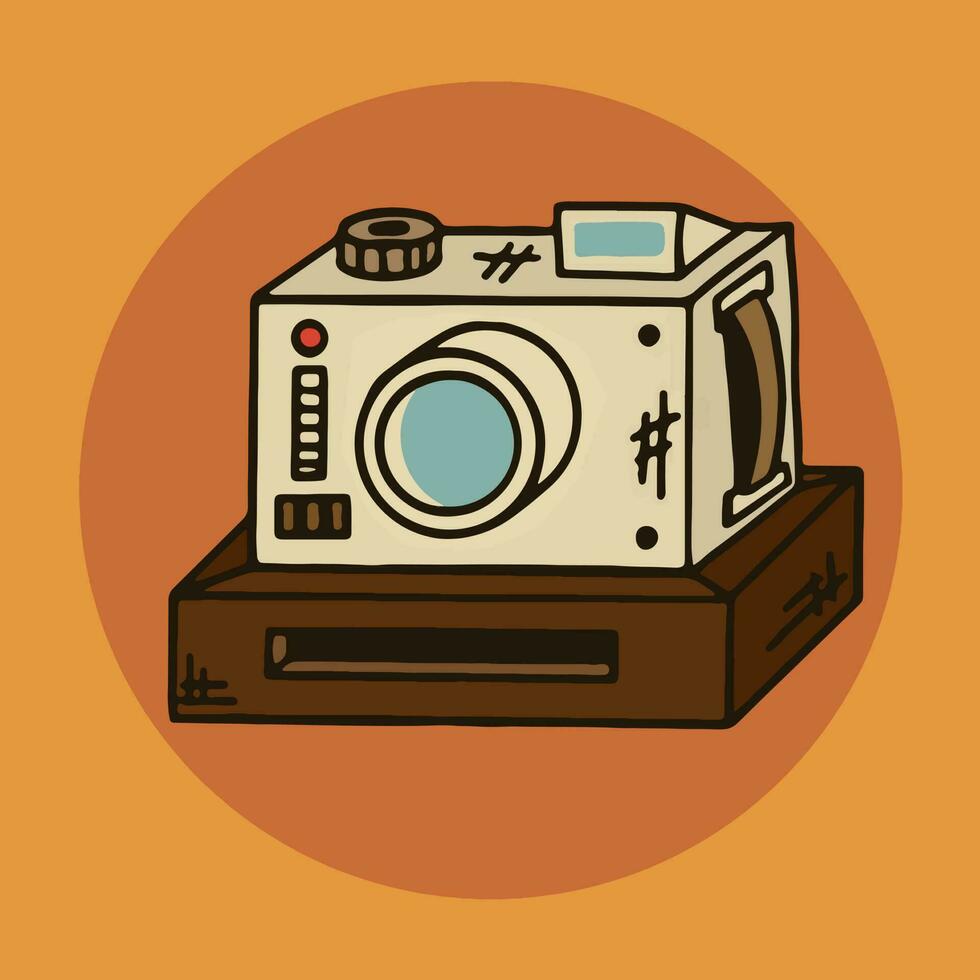 Vintage Camera Vector Art, Illustration and Graphic