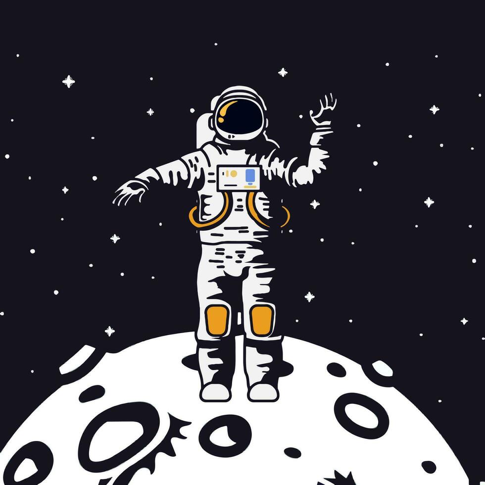 Astronaut Vector Art, Illustration, Icon and Graphic