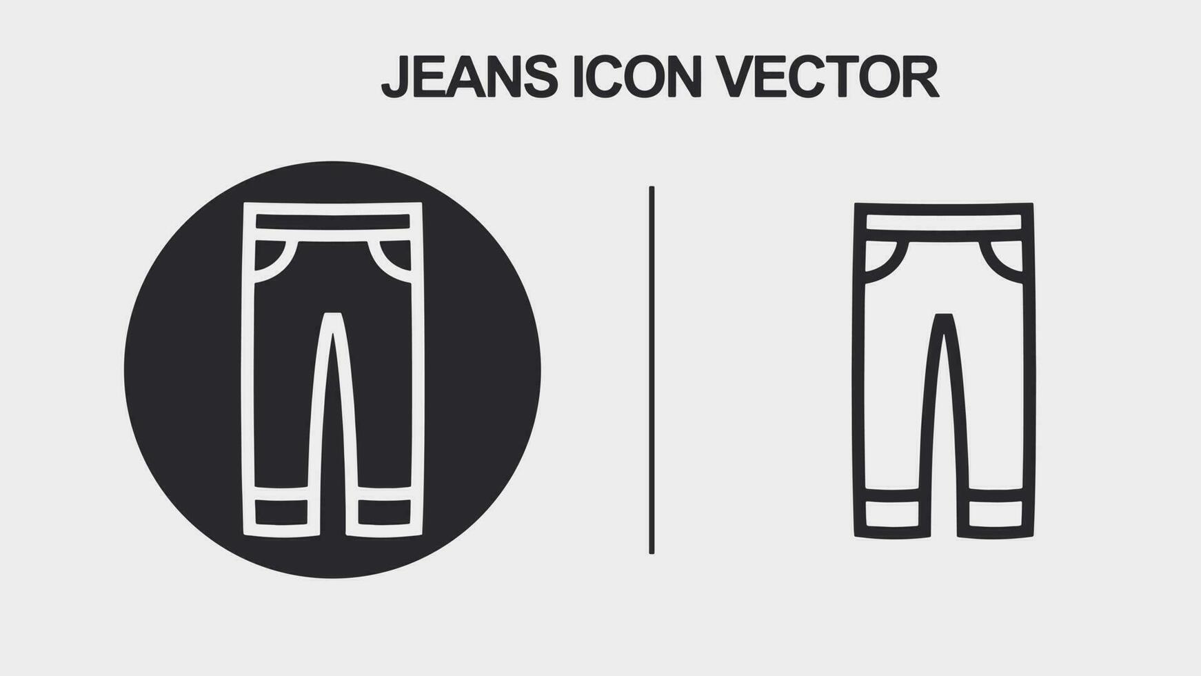 pantalones icono vector arte, ilustración y gráfico