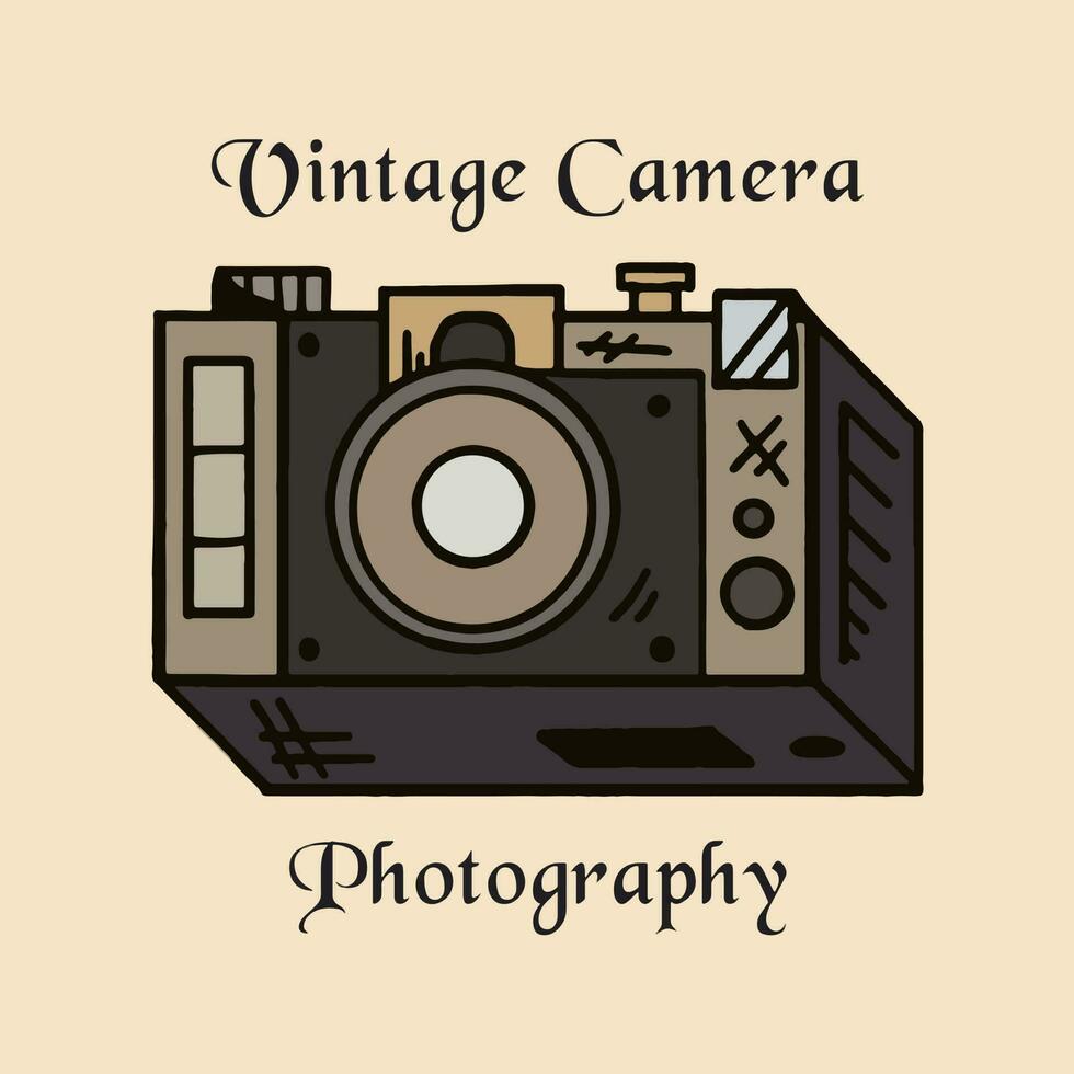 retro cámara fotografía vector arte, ilustración, icono y gráfico