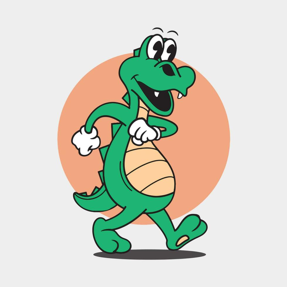 Dinosaur - Crocodile Vector Art, Illustration and Graphic