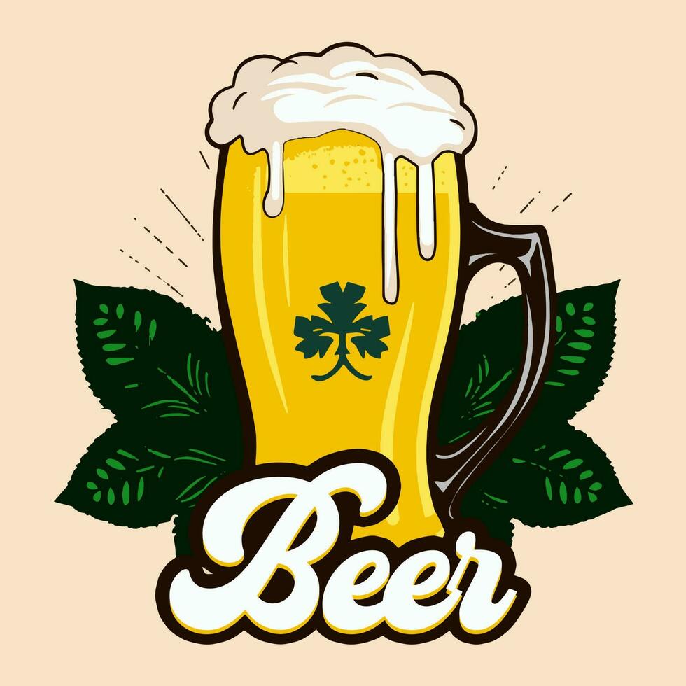 cerveza vector arte, ilustración, icono y gráfico
