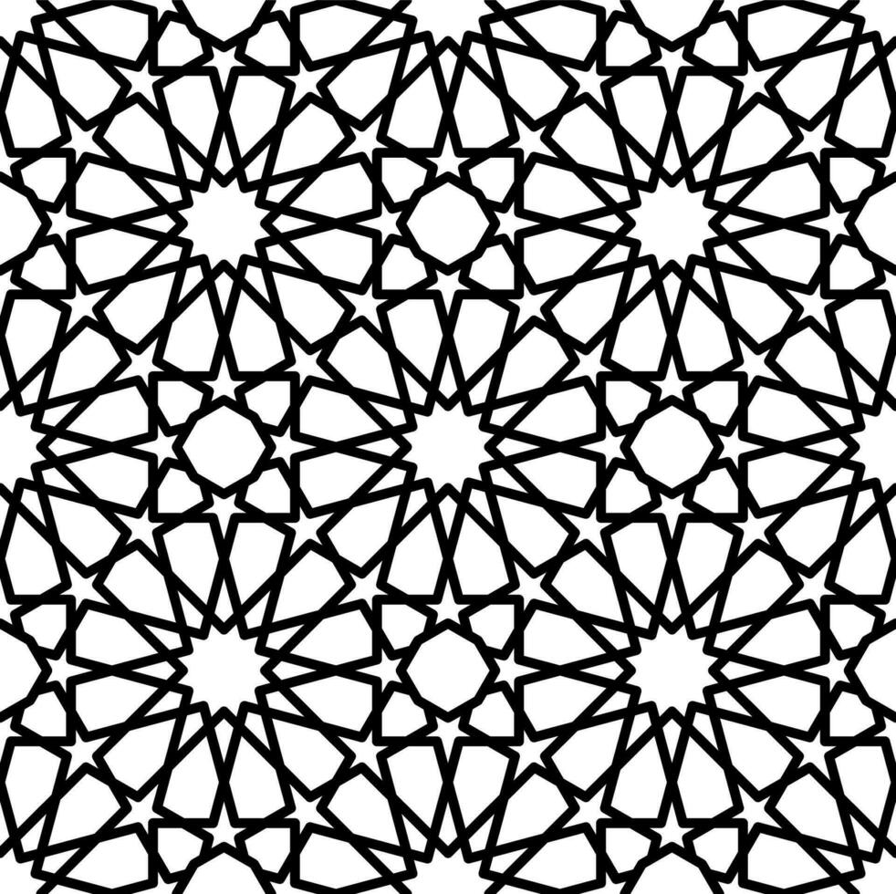 Mashrabiya arabesque arabic seamless pattern vector