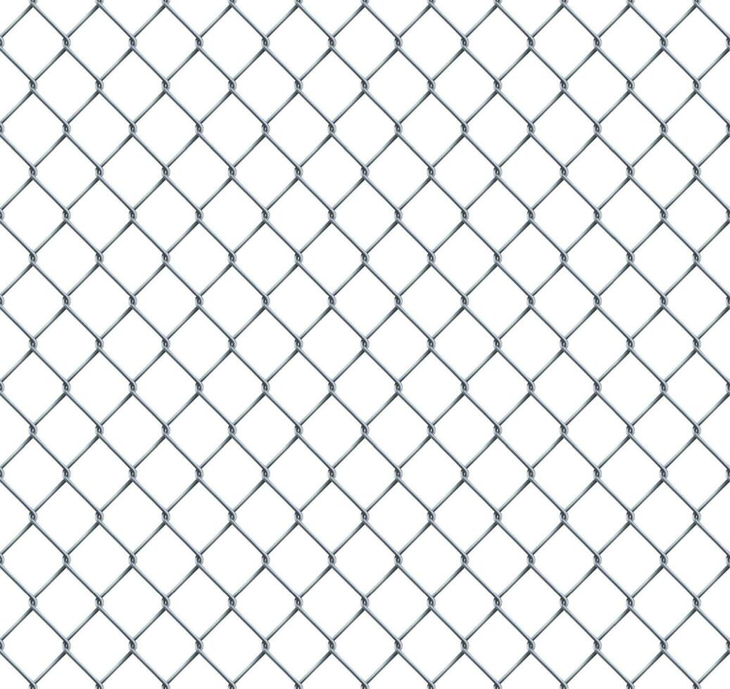 Rabitz chain-link fence pattern, metal steel grid vector