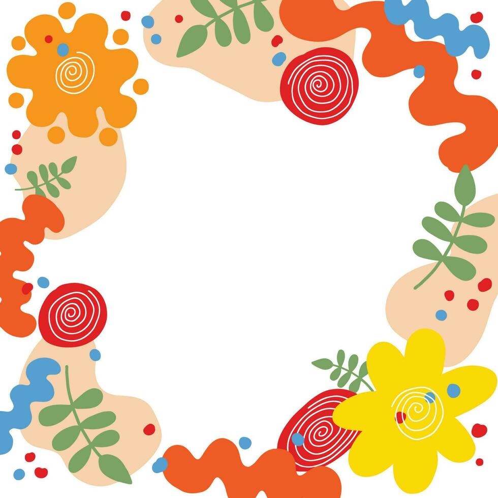 primavera floral frontera fondo de pantalla antecedentes vector