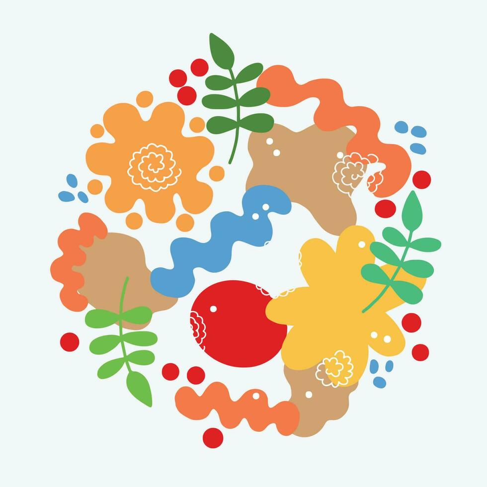 Spring Flower Pattern Wallpaper Background Vector