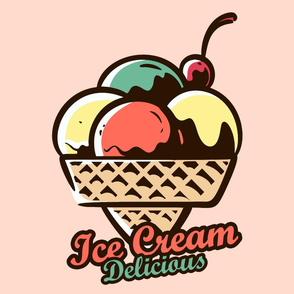 Ice Cream Vector Art, Illustration, Icon and Graphic