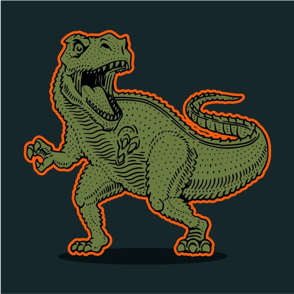 Dinosaur T-Rex Vector Art, Illustration, Icon and Graphic