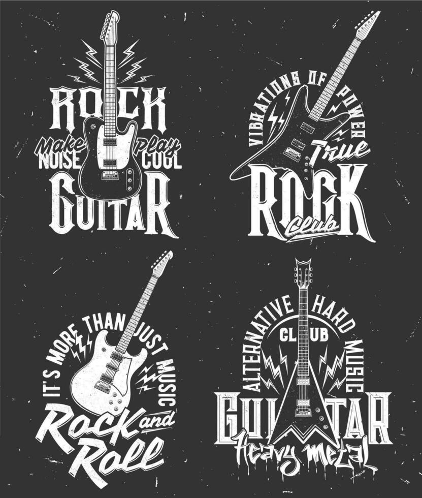 Rock guitar, heavy metal concert or music festival vector