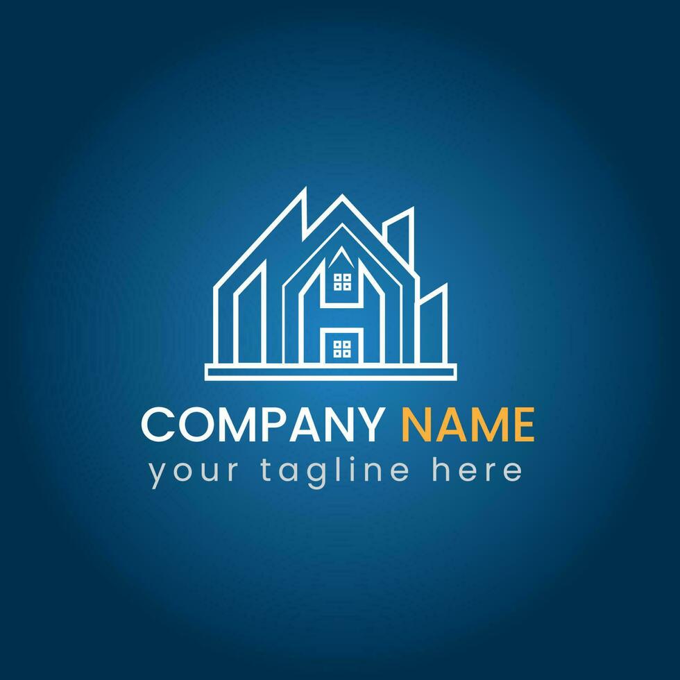 Real state logo design home and business logo and abstract simple color vector