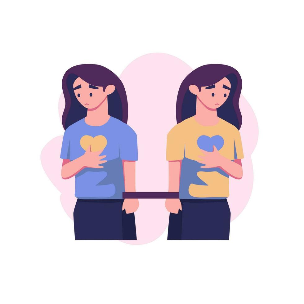 ambivalence flat style illustration vector design