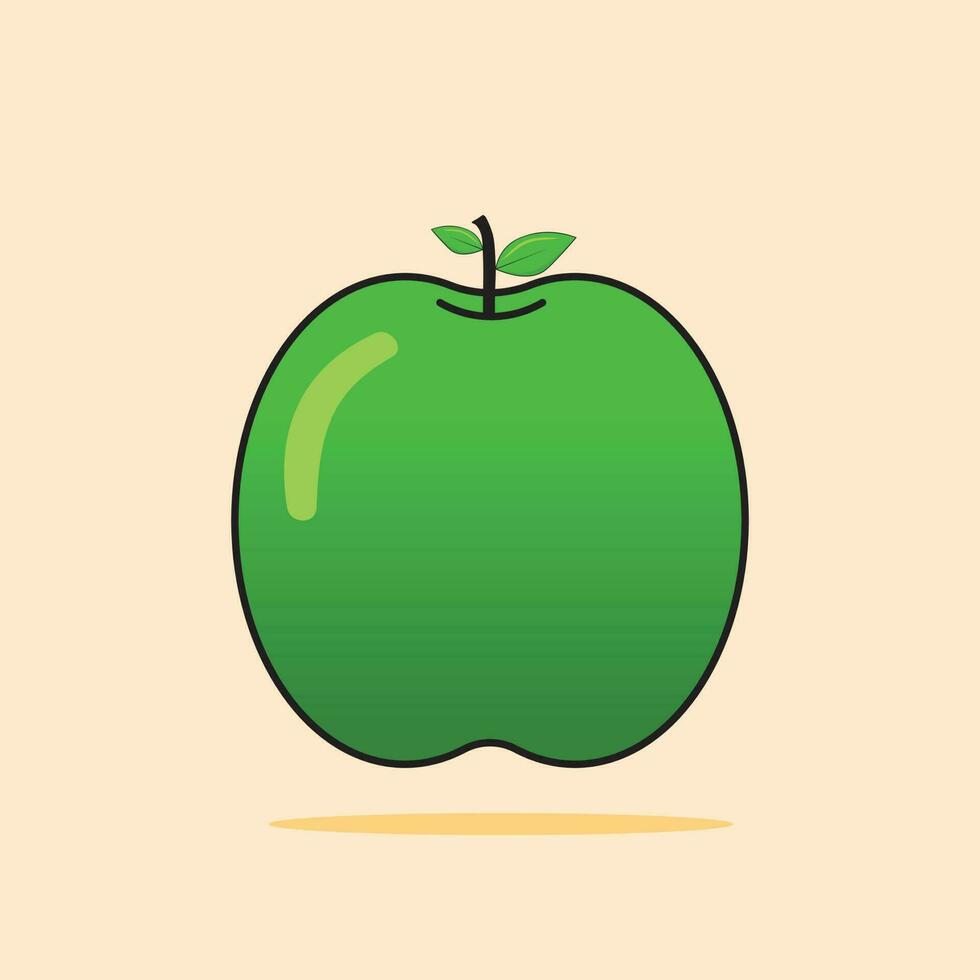 Green apple free vector design