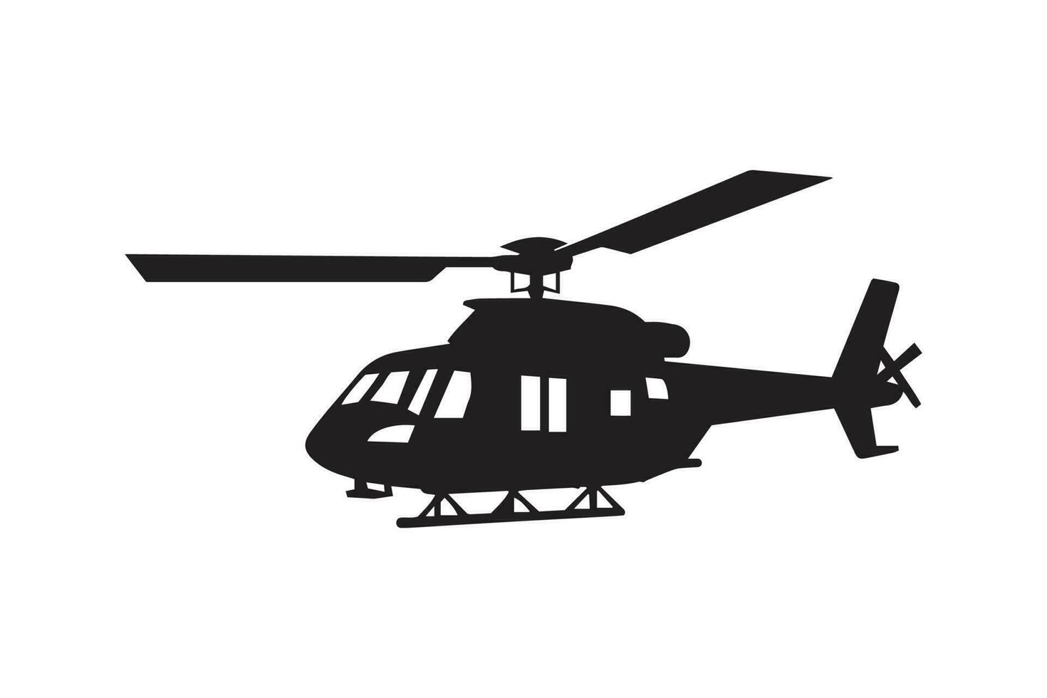 Helicopter flying logo icon silhouette vector template