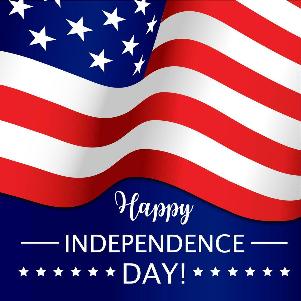 Independence day July 4th, USA American holiday vector
