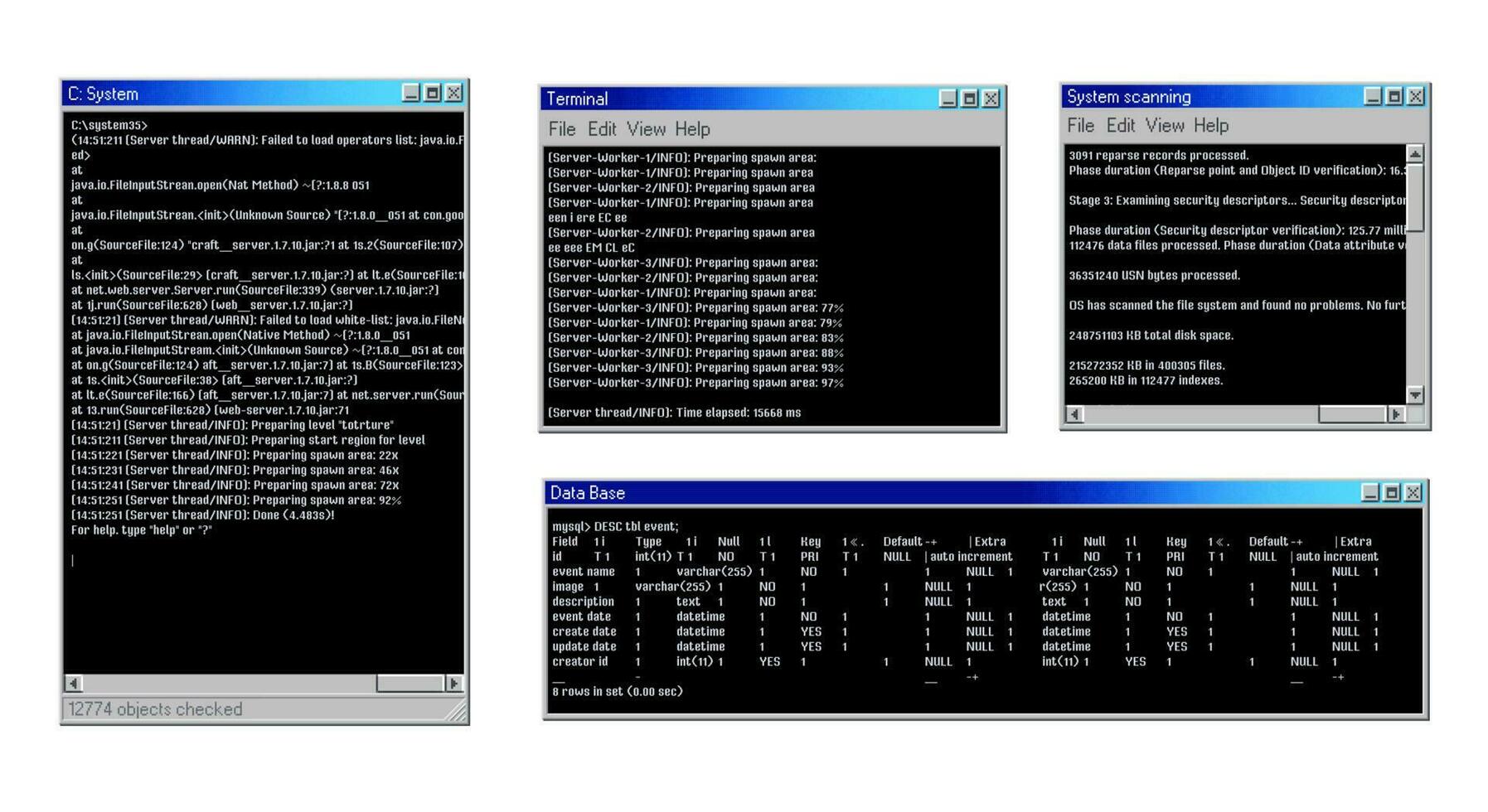 Clásico ordenador personal software surgir ventanas interfaz vector