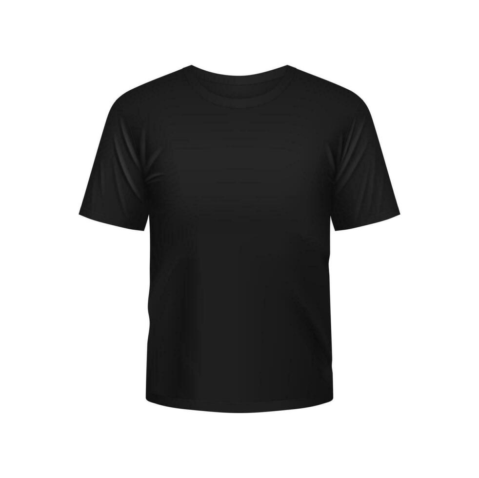 negro Deportes camiseta para hombres 3d vector burlarse de arriba