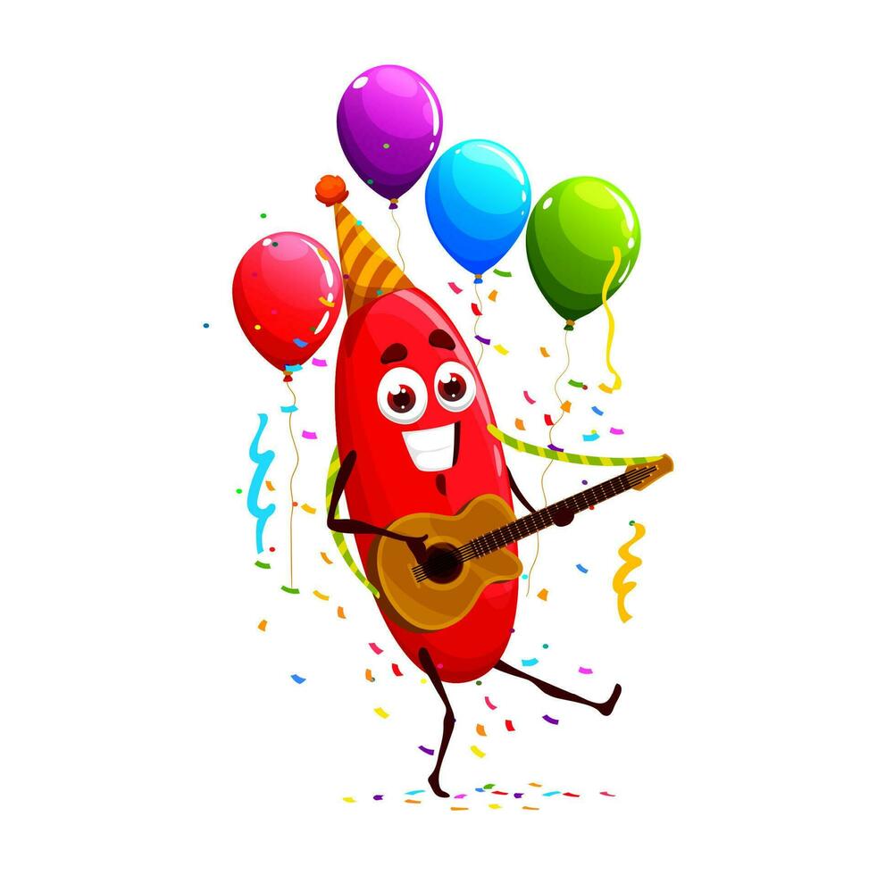 Cartoon barberry character, birthday holiday vector