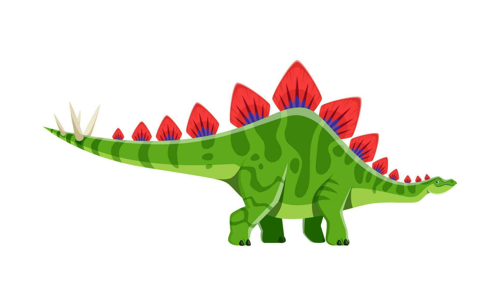 Stegosaurus isolated dinosaur cartoon character vector